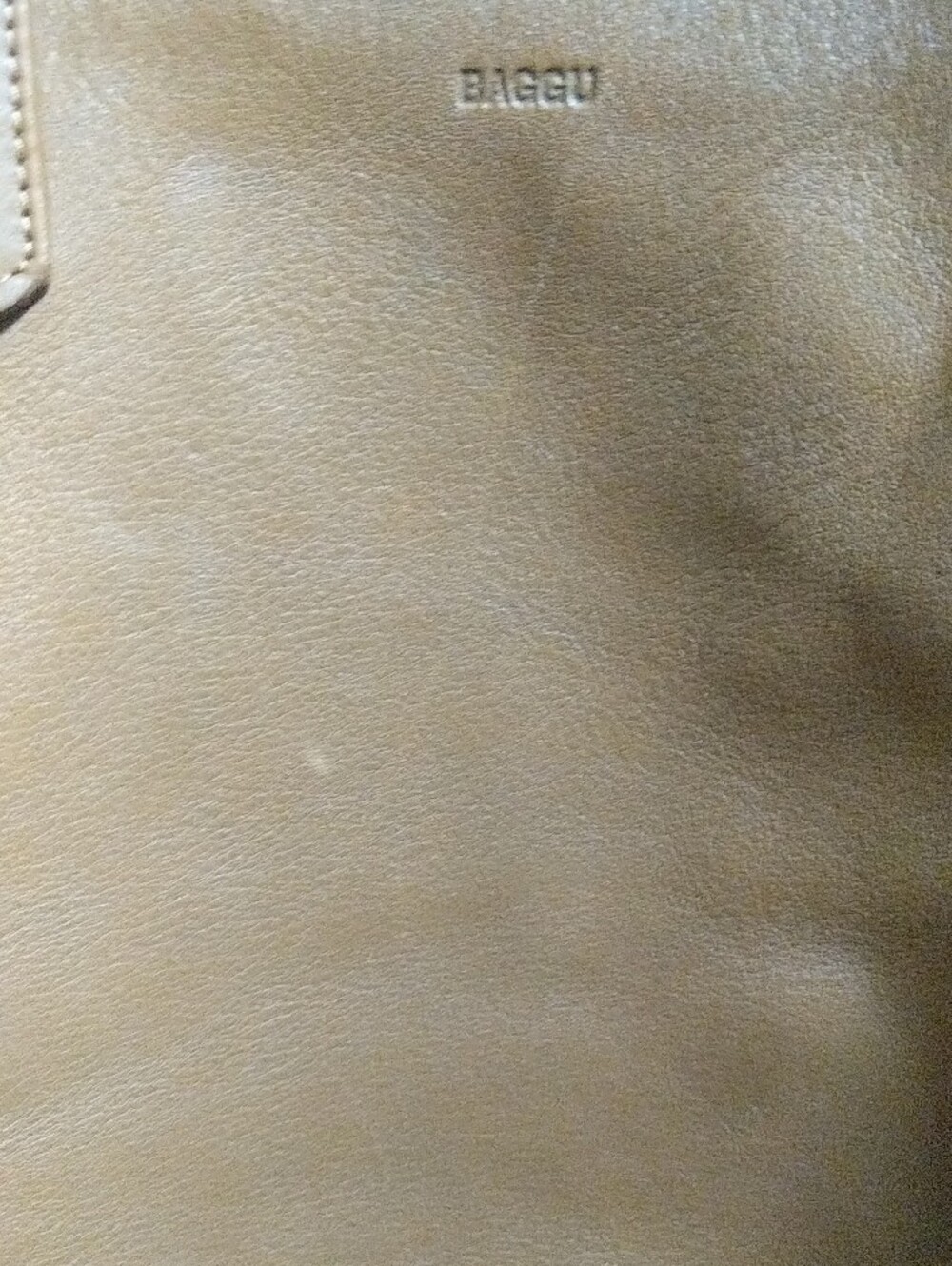 ✨ RARE FIND: Vintage USA BAGGU Minimalist Leather Tote in Saddle Tan ✨ - Picture 11 of 16